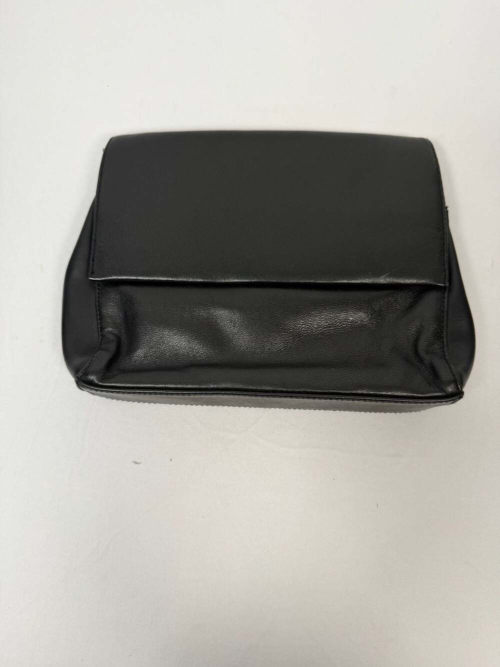 Worthington Black Leather Flap Clutch Purse